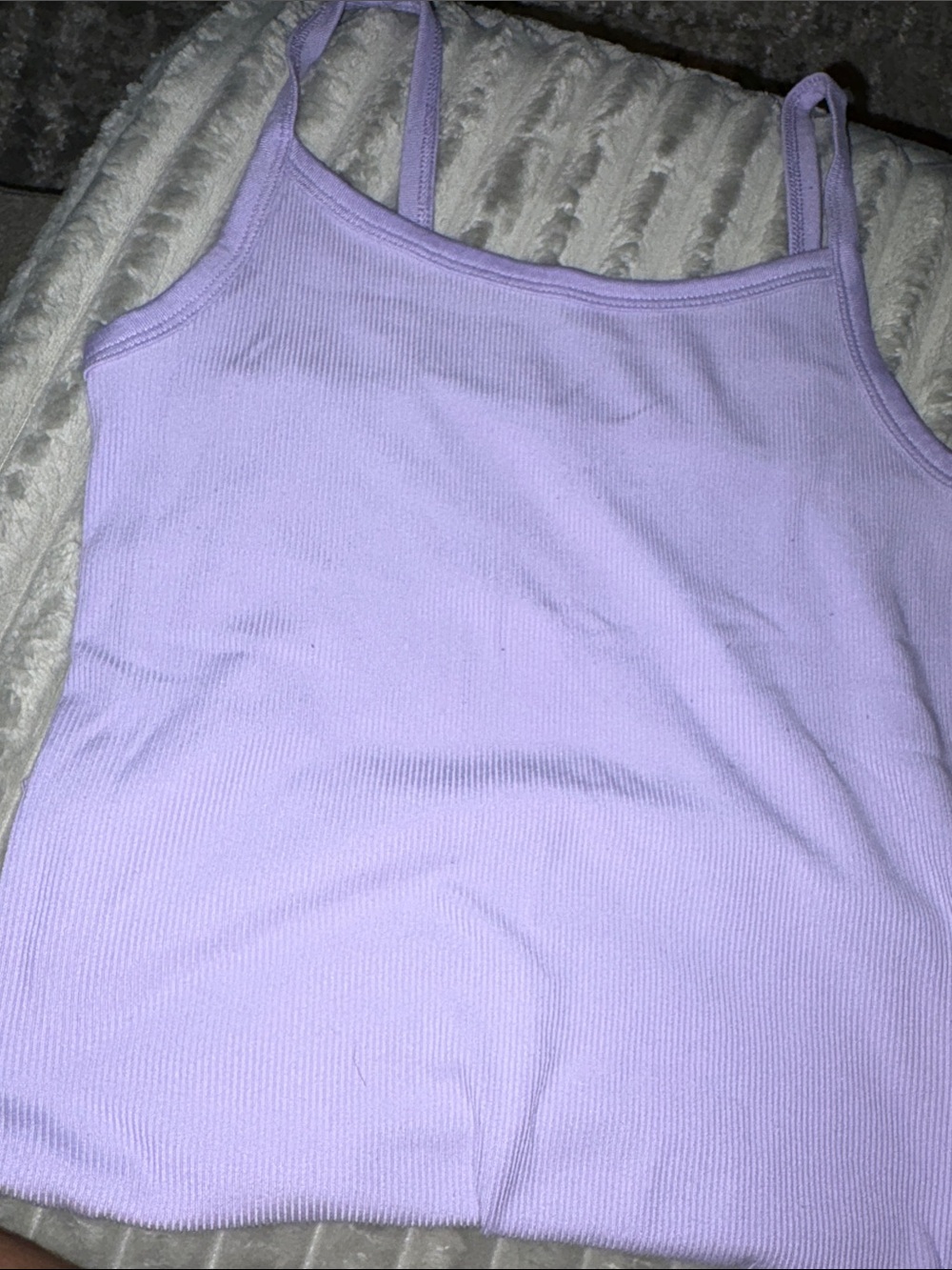 NoBo Lavender Ribbed Cami Tank Top - Classic Slim Fit